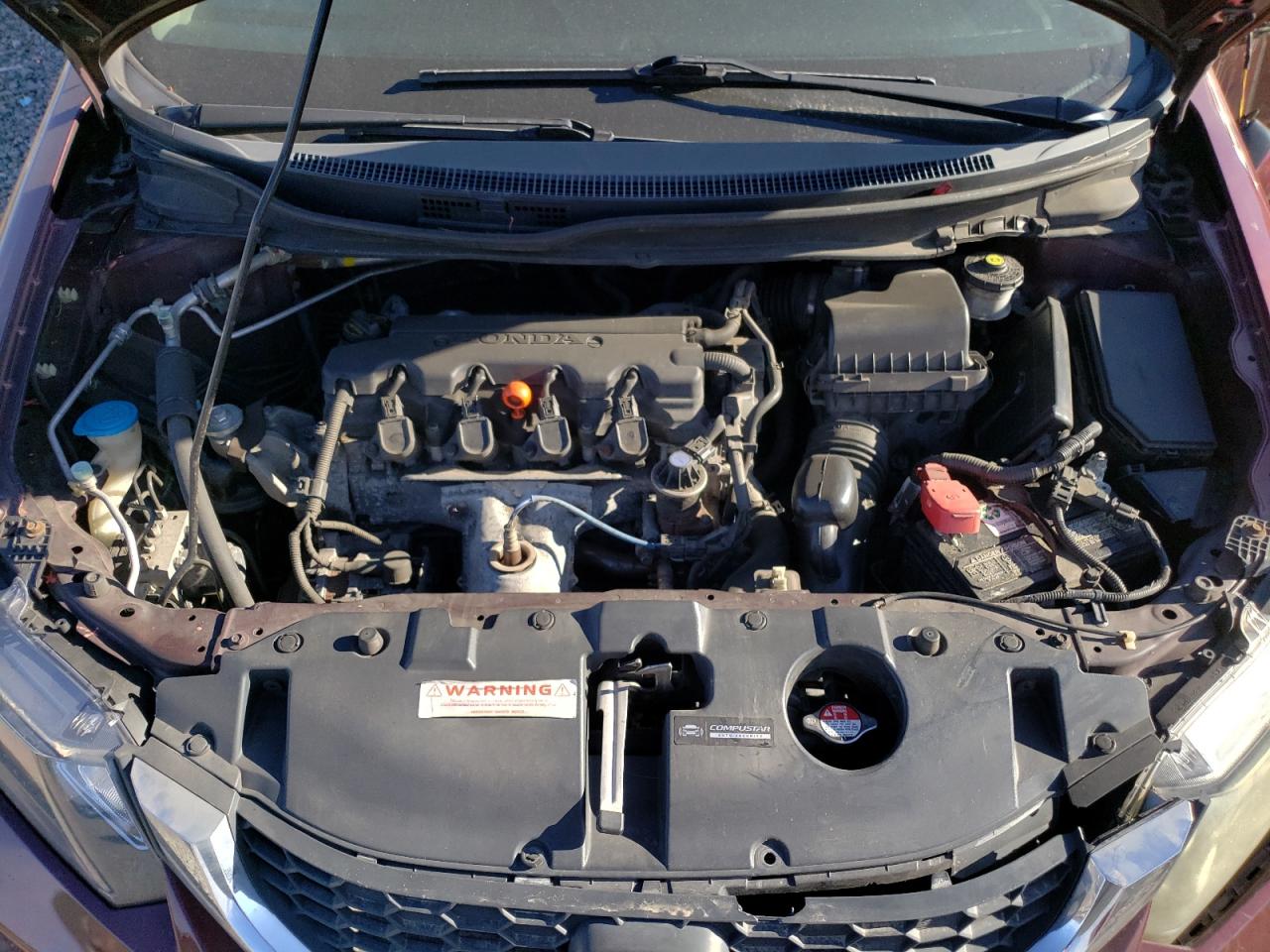 2013 Honda Civic VIN 2HGFB2F56DH570431 Copart auction photo, side / front end damage thumbnail 11