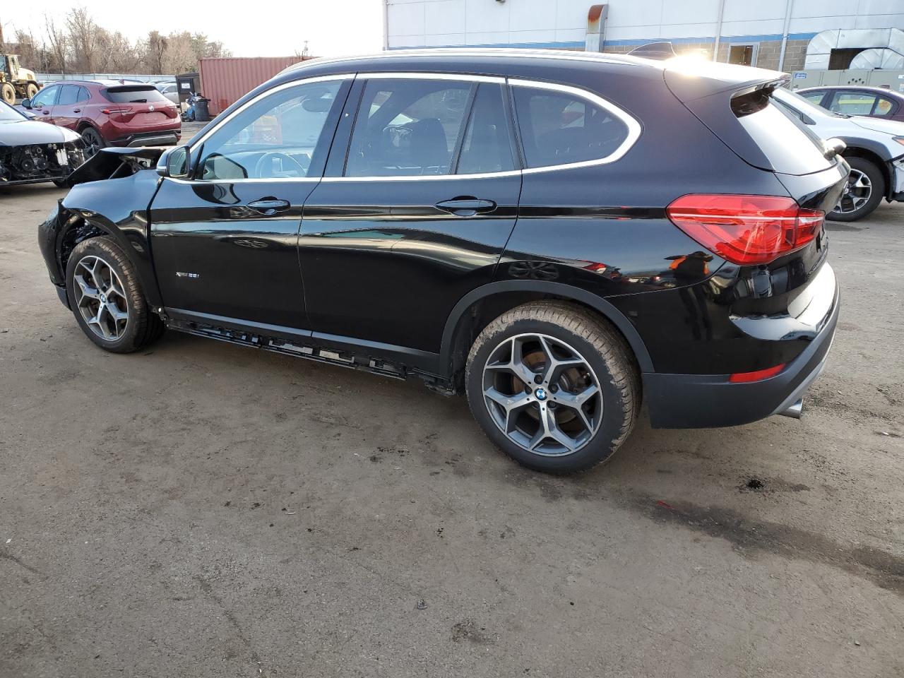 2018 BMW X1 VIN WBXHT3C36J5F93004 Copart auction photo, front end / side damage thumbnail 2