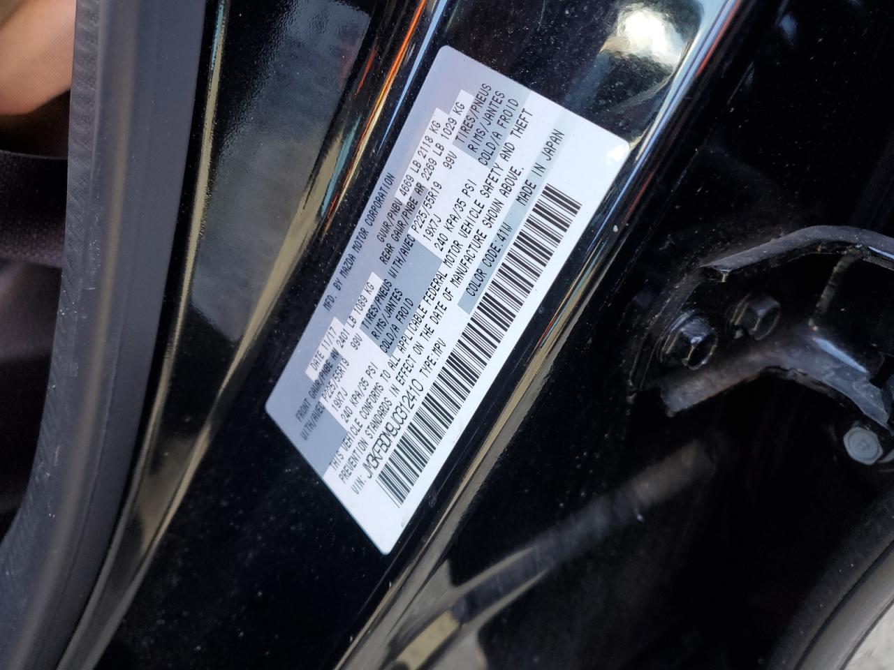 2018 Mazda CX-5 VIN JM3KFBDM9J0312410 Copart auction photo, front end / side damage thumbnail 13