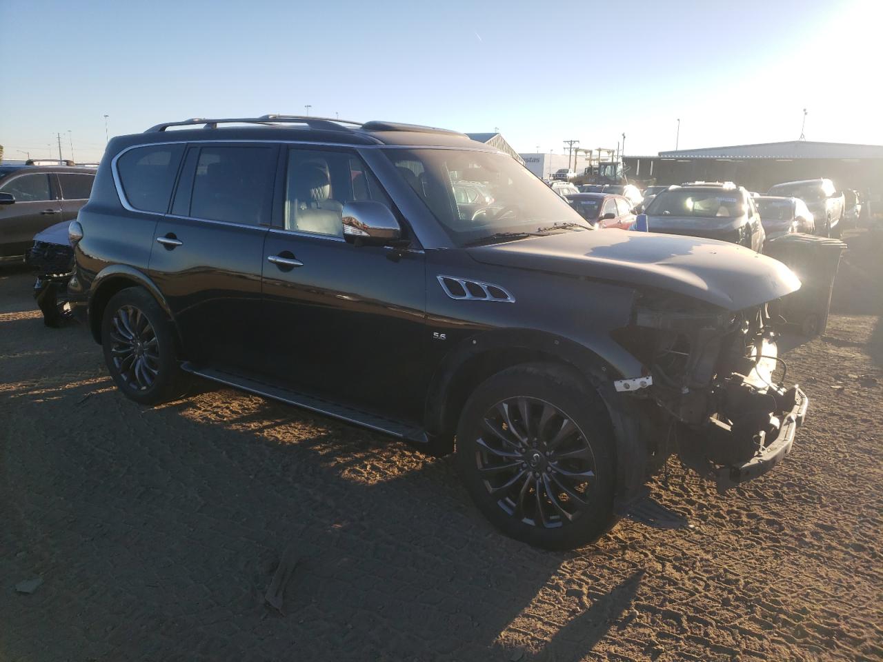 2015 Infiniti QX80 VIN JN8AZ2NEXF9086422 Copart auction photo, front end damage thumbnail 4