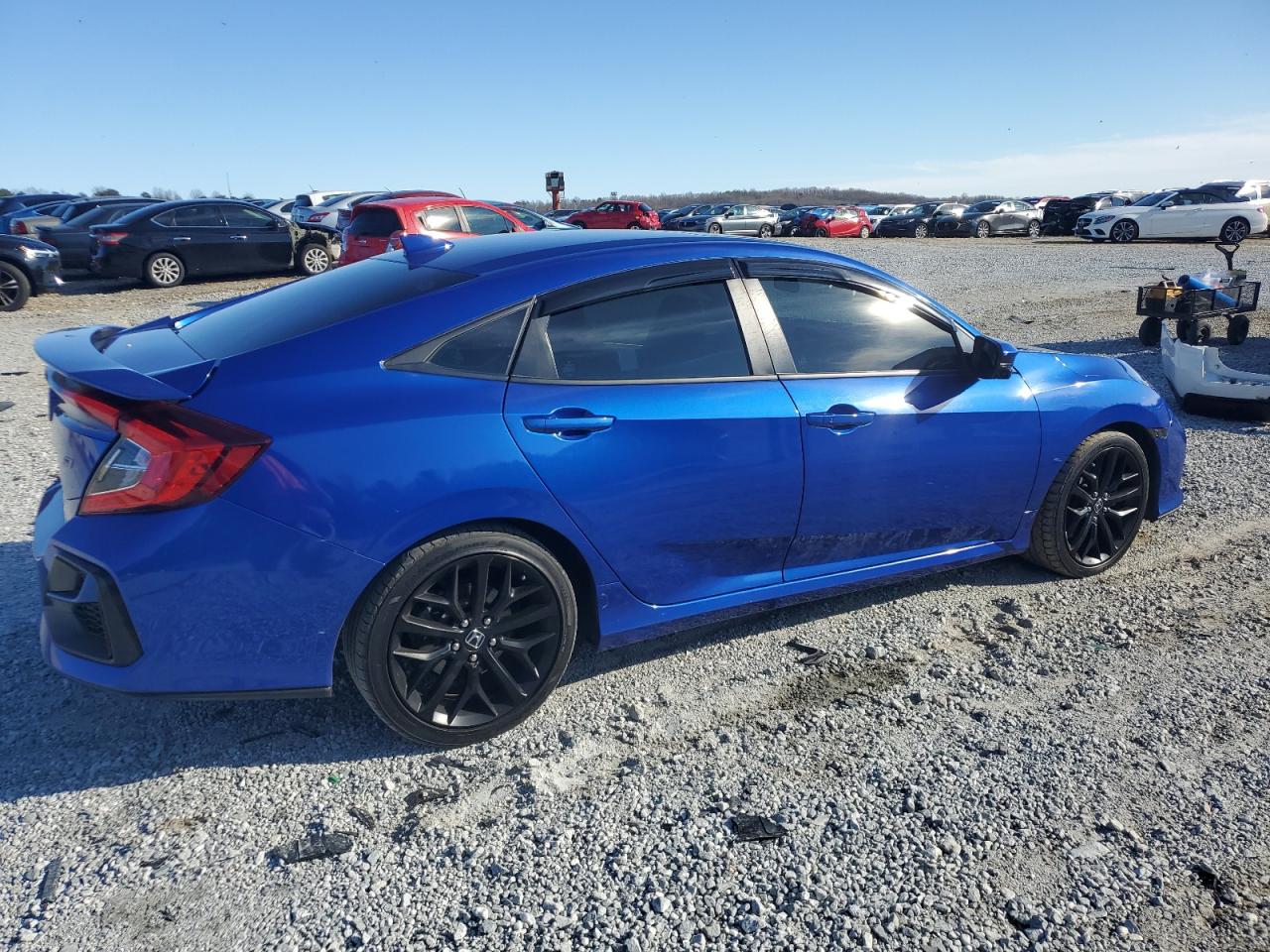 2020 Honda Civic VIN 2HGFC1E5XLH705711 Copart auction photo, rear end / minor dent/scratches damage thumbnail 3