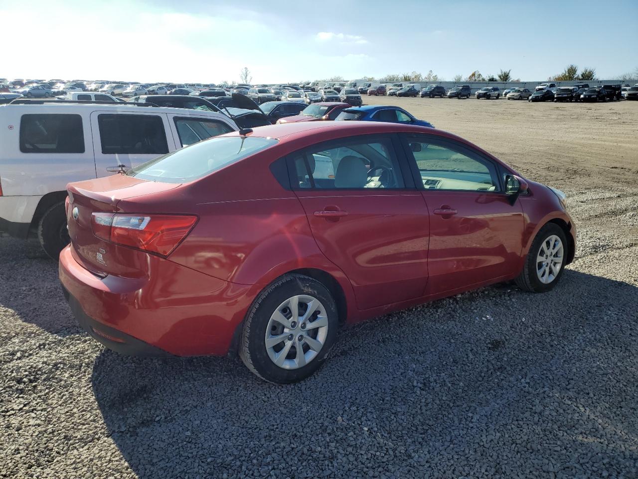 2013 KIA Rio VIN KNADM4A3XD6284128 Copart auction photo, undercarriage damage thumbnail 3