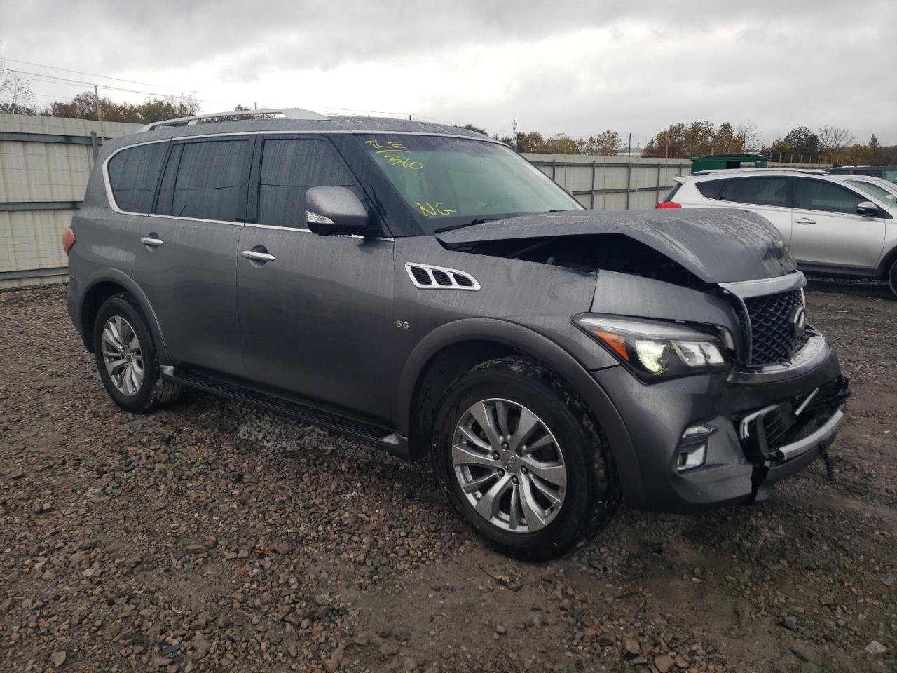 2017 Infiniti QX80 VIN JN8AZ2NE5H9155195 Copart auction photo, front end / rear end damage thumbnail 4