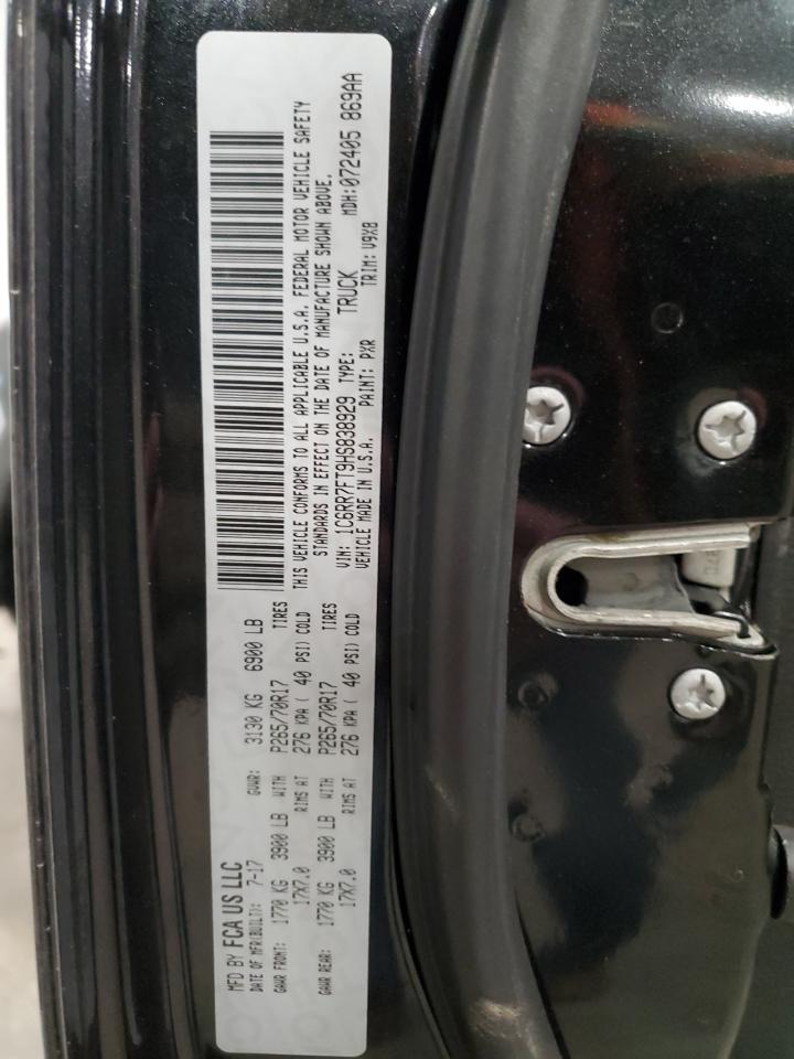 2017 RAM 1500 VIN 1C6RR7FT9HS838929 Copart auction photo, side / front end damage thumbnail 12