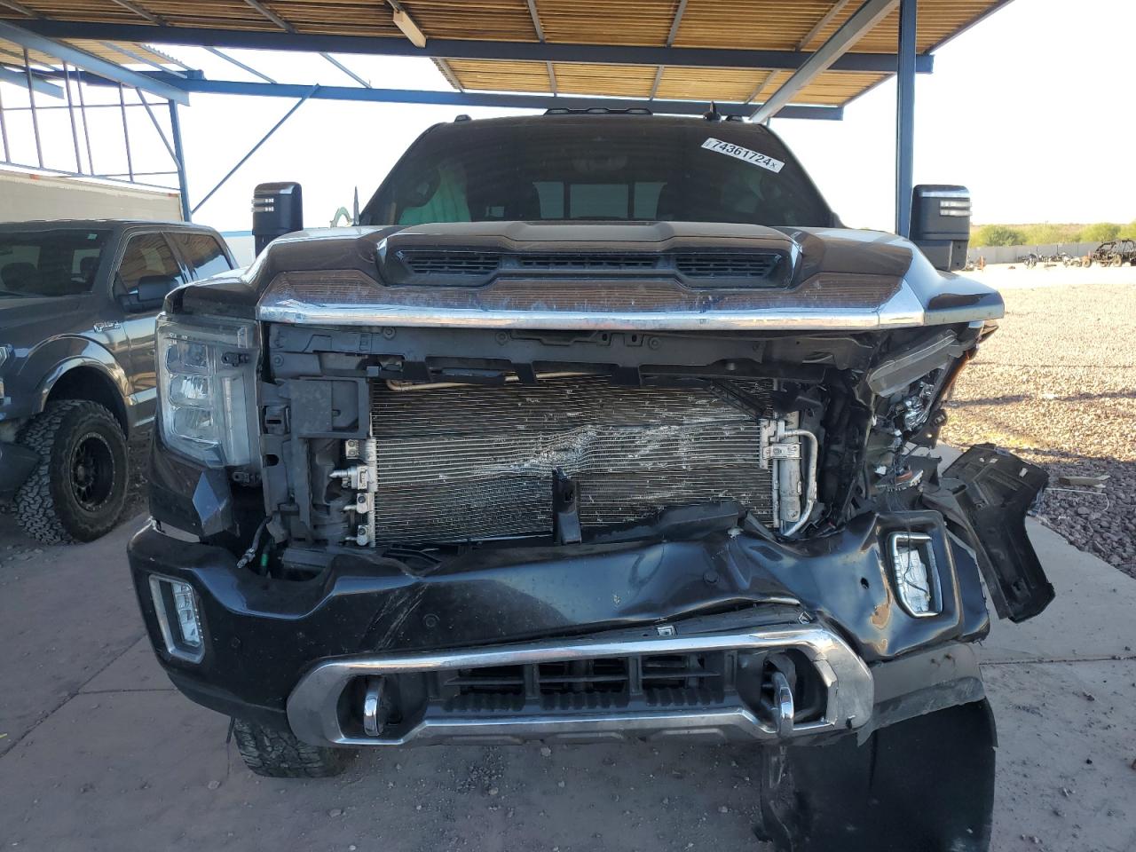 2020 GMC Sierra VIN 1GT49REY2LF270987 Copart auction photo, front end / side damage thumbnail 5