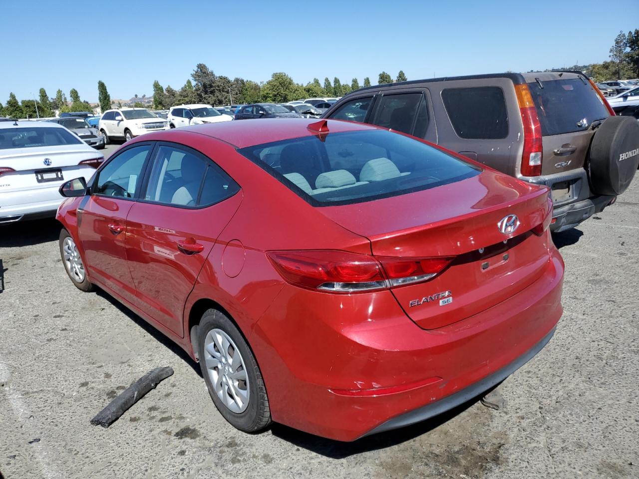 2017 Hyundai Elantra VIN 5NPD74LF6HH153291 Copart auction photo, front end damage thumbnail 2