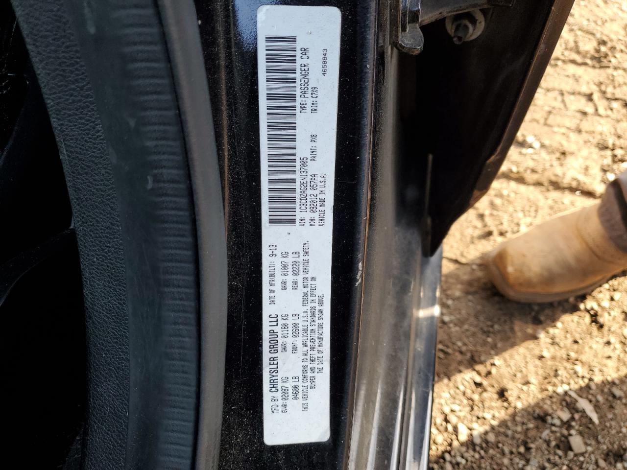 2014 Dodge Avenger VIN 1C3CDZAG2EN137005 Copart auction photo, front end damage thumbnail 12