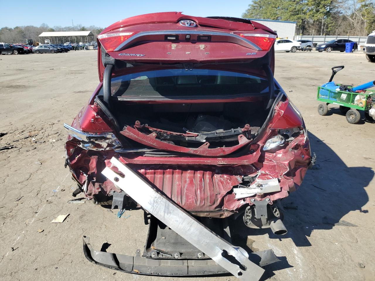 2016 Toyota Camry VIN 4T1BF1FK6GU573019 Copart auction photo, front end / rear end damage thumbnail 6