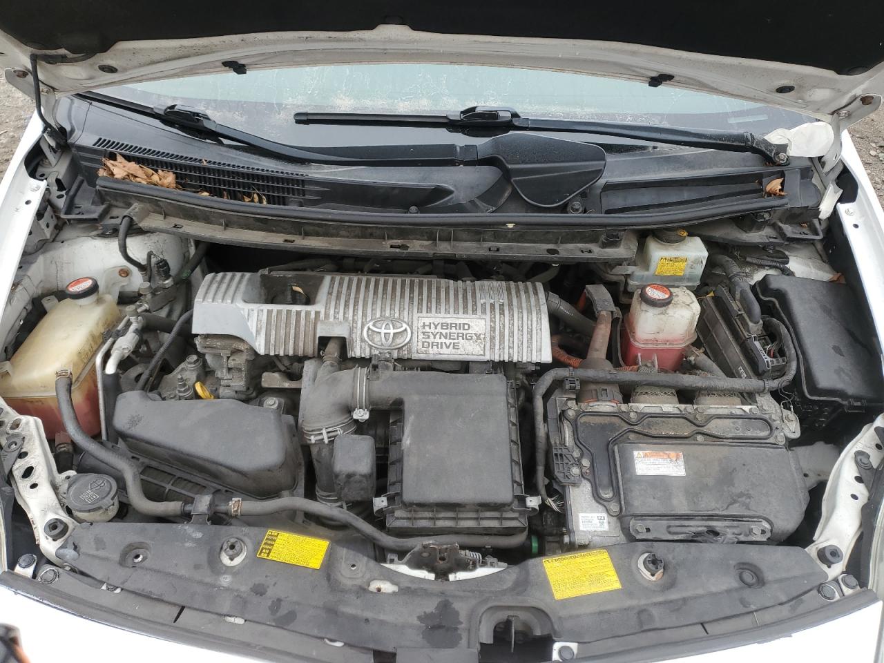 2014 Toyota Prius VIN JTDKN3DUXE1835677 Copart auction photo, front end / side damage thumbnail 11