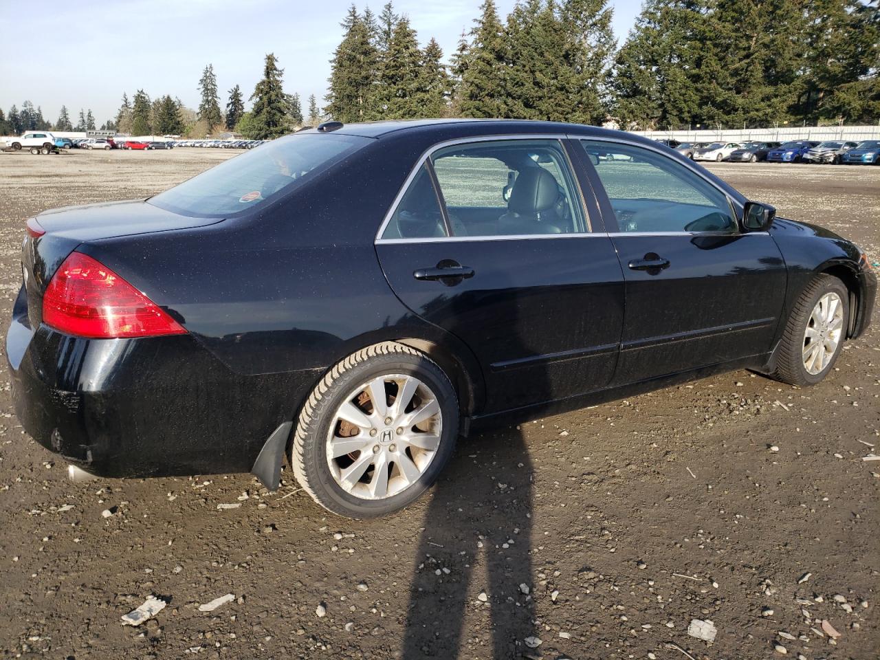 2007 Honda Accord VIN 1HGCM66567A062029 Copart auction photo, side / front end damage thumbnail 3