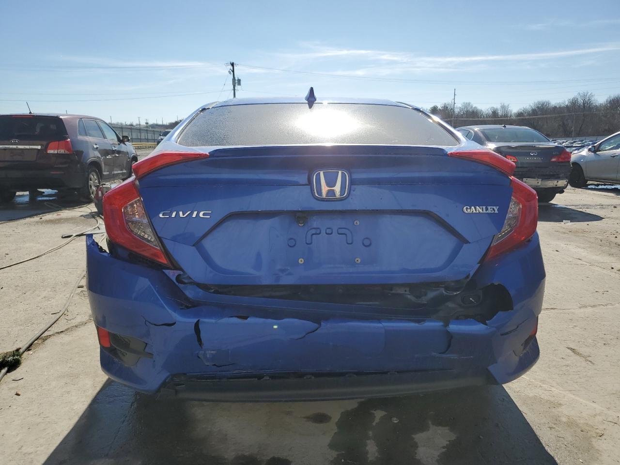 2018 Honda Civic VIN JHMFC1F39JX038262 Copart auction photo, rear end / front end damage thumbnail 6