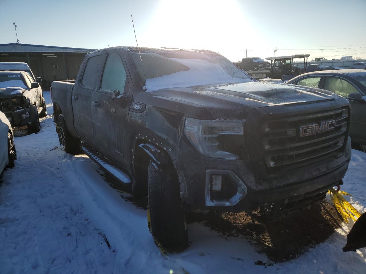 2021 GMC Sierra VIN 1GTU9EET5MZ218086 Copart auction photo, all over damage thumbnail 4
