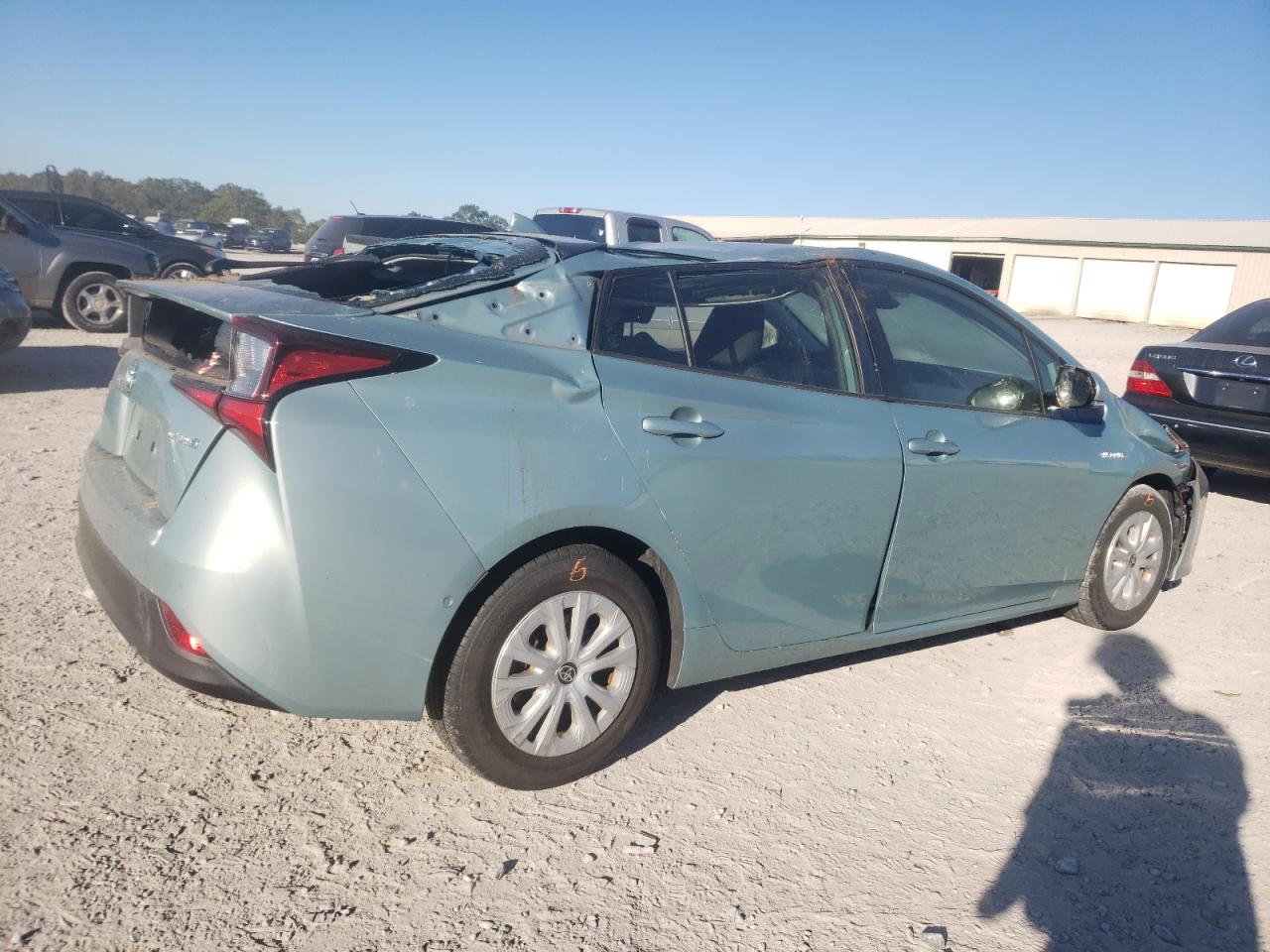 2019 Toyota Prius VIN JTDKARFU2K3084716 Copart auction photo, top/roof damage thumbnail 3