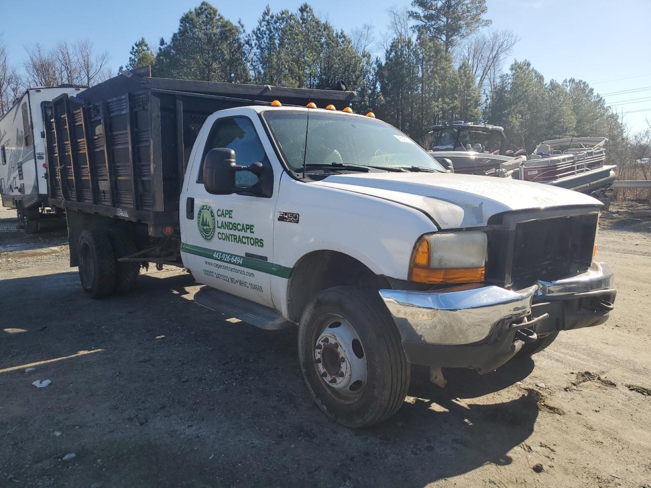 2000 Ford F450 VIN 3FDXF46F2YMA12607 Copart auction photo, front end damage thumbnail 4