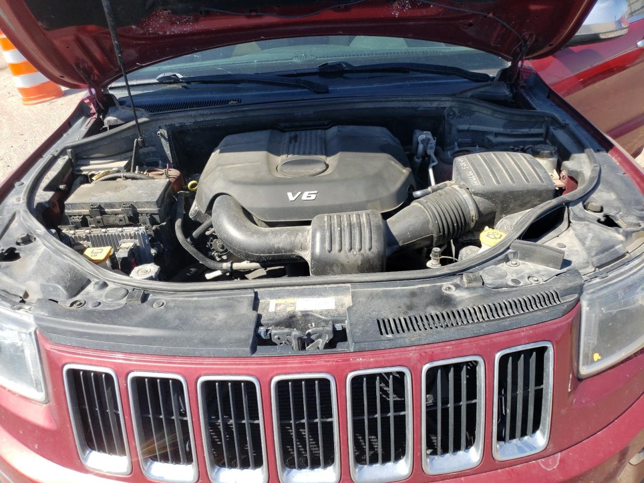 2014 Jeep Grand Cherokee VIN 1C4RJFBGXEC350968 Copart auction photo, side / rear end damage thumbnail 13