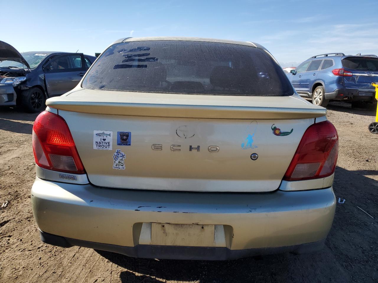 2000 Toyota Echo VIN JTDBT1236Y0100239 Copart auction photo, front end damage thumbnail 6