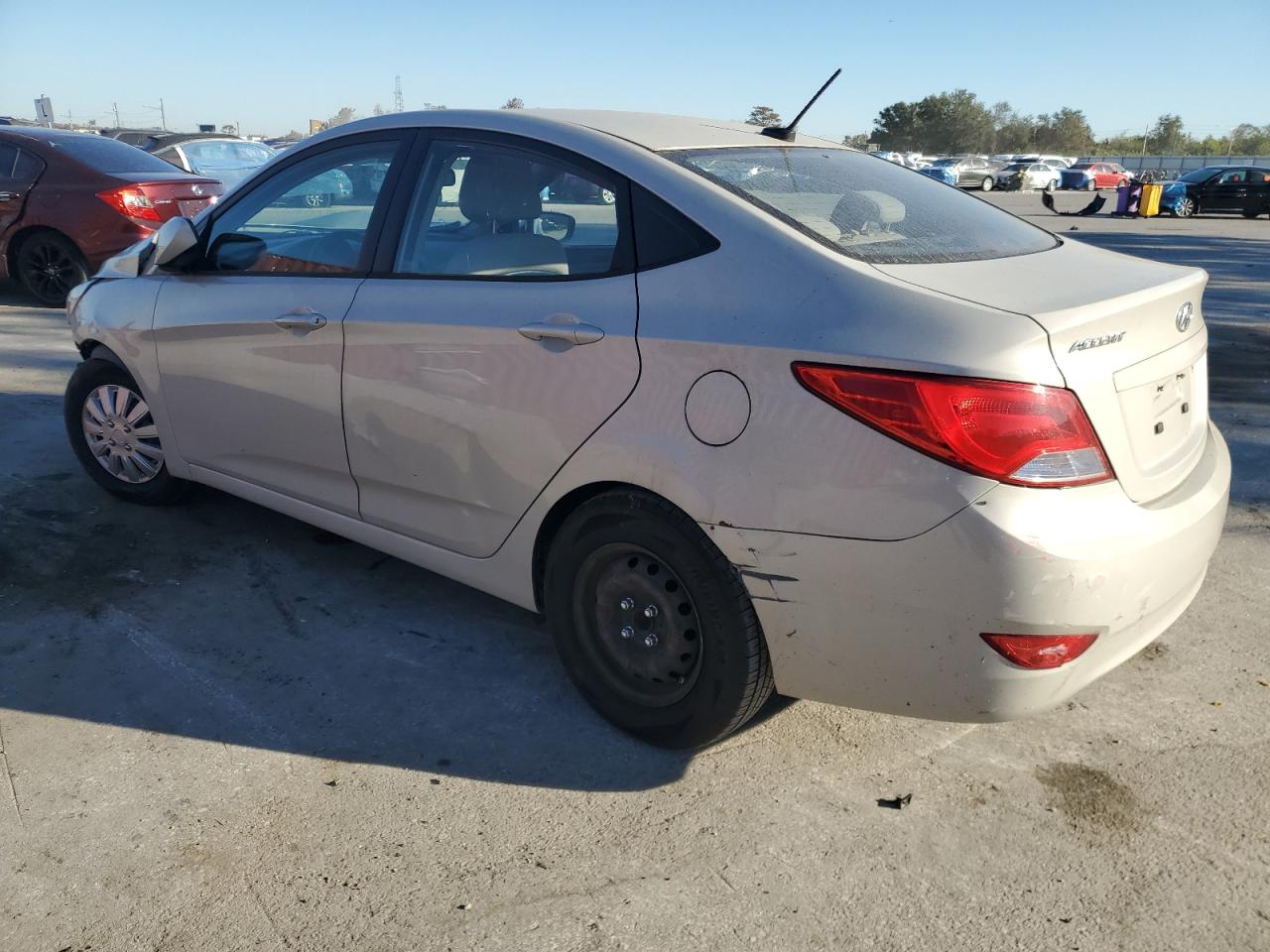 2016 Hyundai Accent VIN KMHCT4AE2GU040004 Copart auction photo, all over damage thumbnail 2