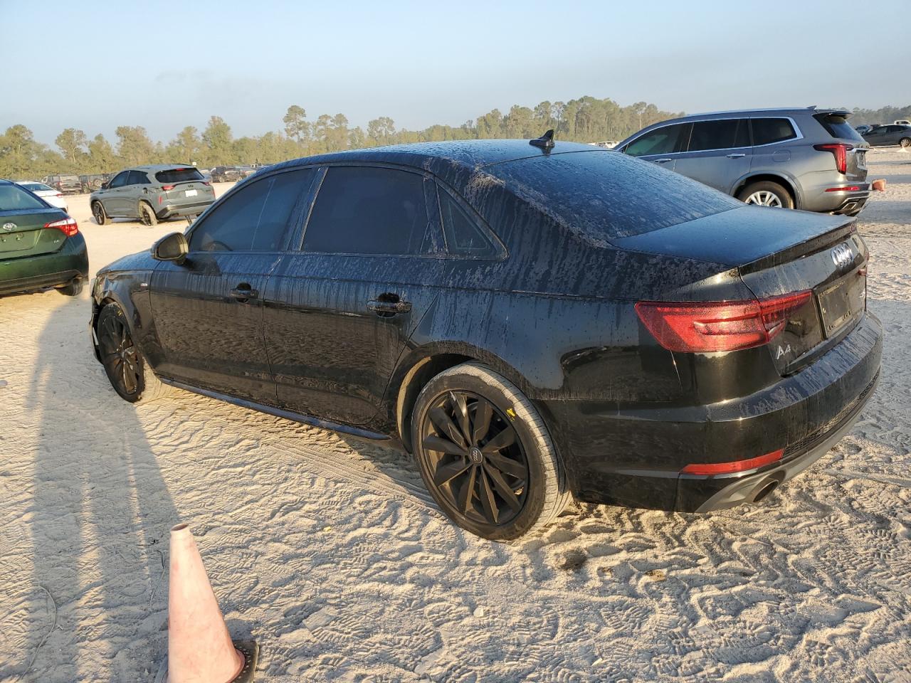 2018 Audi A4 VIN WAUKMAF48JA040025 Copart auction photo, side damage thumbnail 2