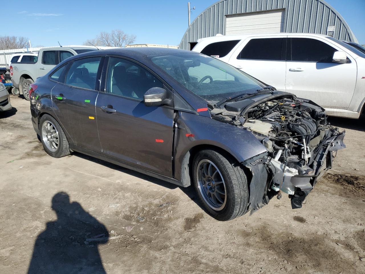 2014 Ford Focus VIN 1FADP3F24EL184135 Copart auction photo, front end damage thumbnail 4