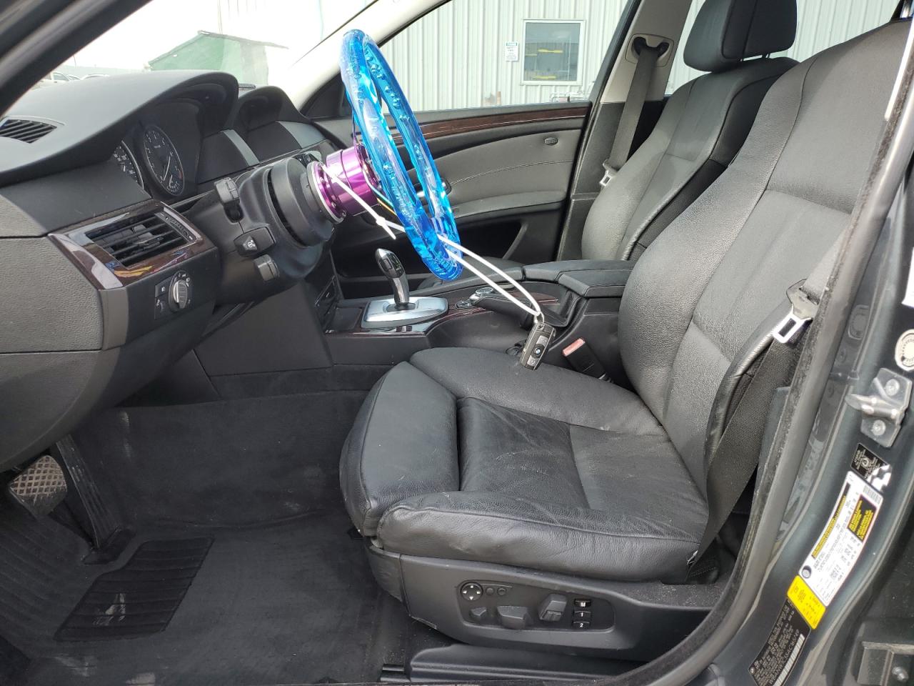 2010 BMW 5er VIN WBANW1C55AC165749 Copart auction photo, front end / undercarriage damage thumbnail 7