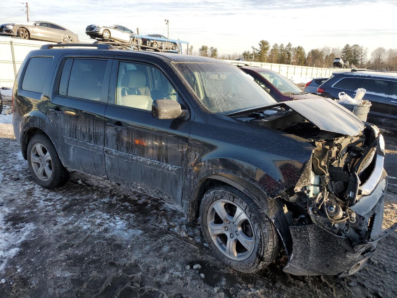 2012 Honda Pilot VIN 5FNYF4H58CB028417 Copart auction photo, front end damage thumbnail 4