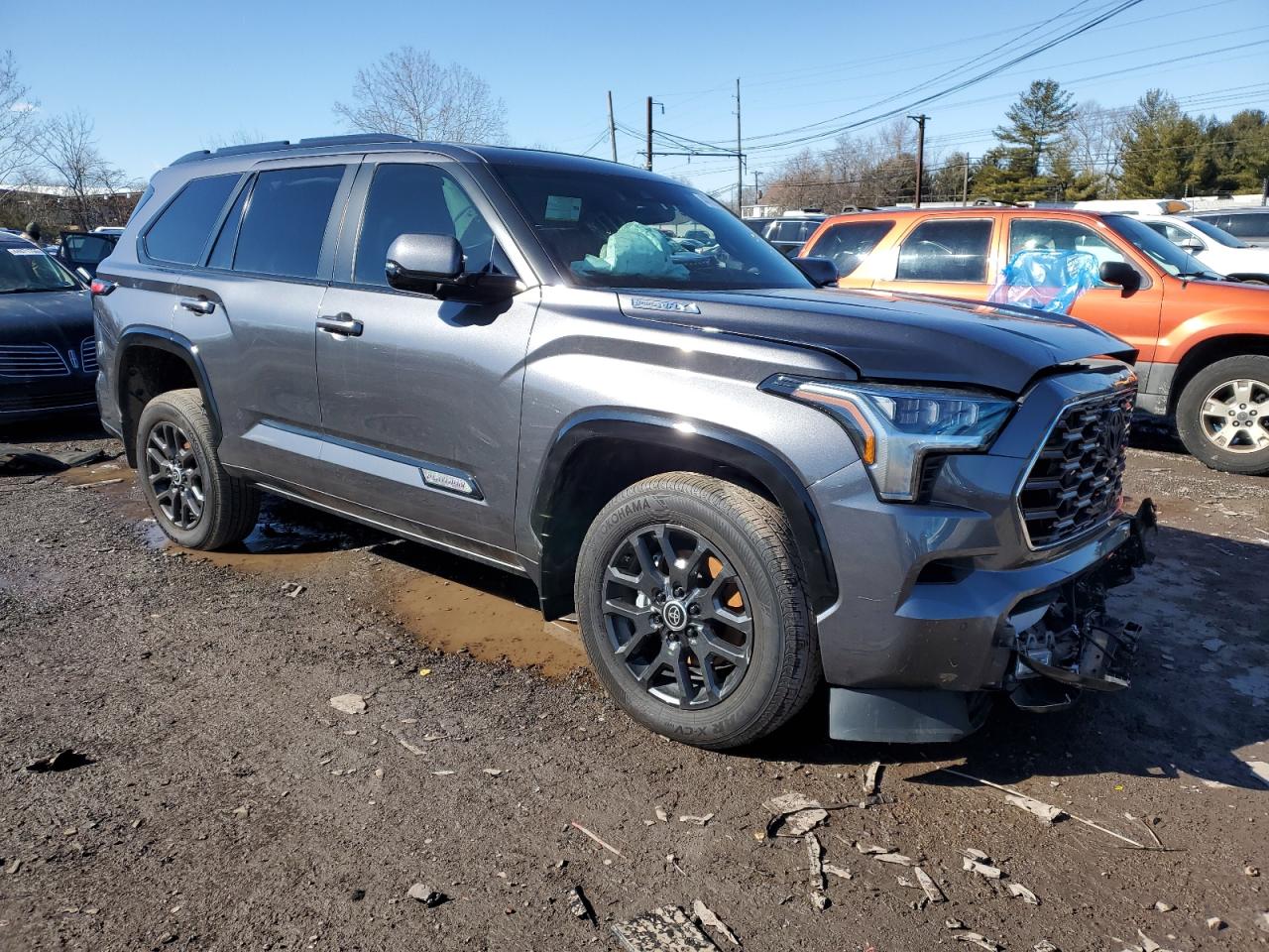 2024 Toyota Sequoia VIN 7SVAAABA7RX028059 Copart auction photo, front end / side damage thumbnail 4