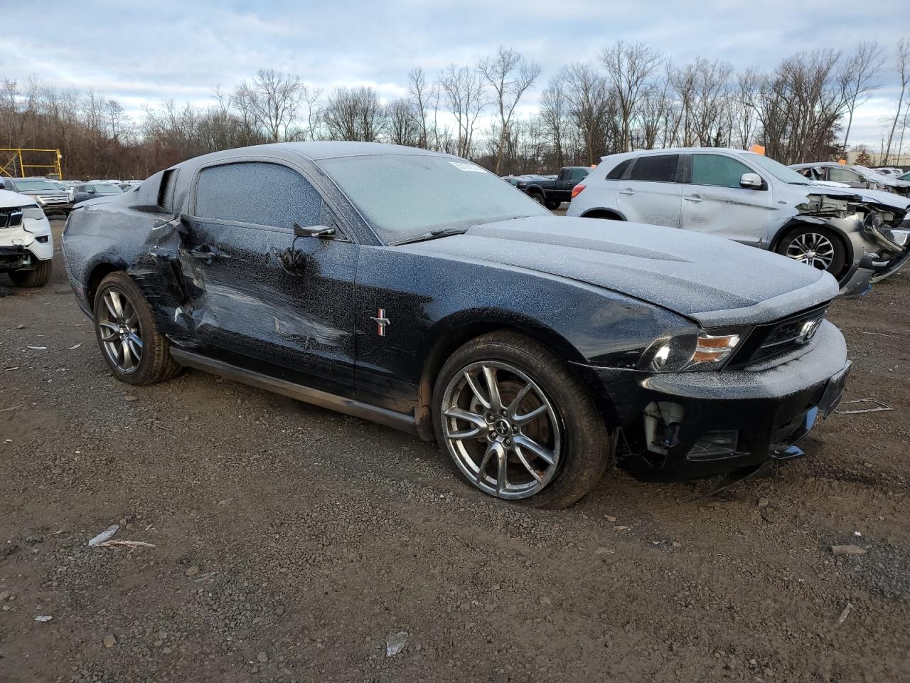 2011 Ford Mustang VIN 1ZVBP8AM1B5163876 Copart auction photo, side / front end damage thumbnail 4