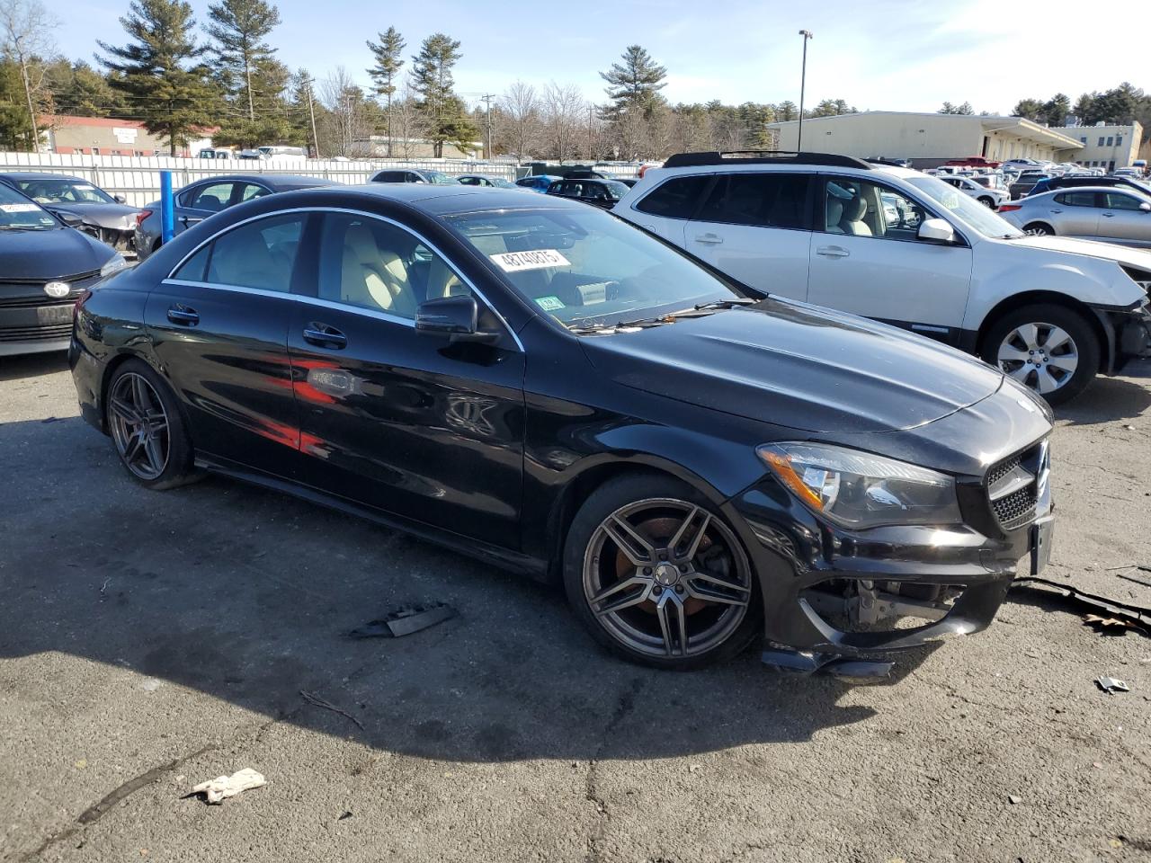 2015 Mercedes-Benz CLA-klasse VIN WDDSJ4GB8FN263679 Copart auction photo, front end / rear end damage thumbnail 4