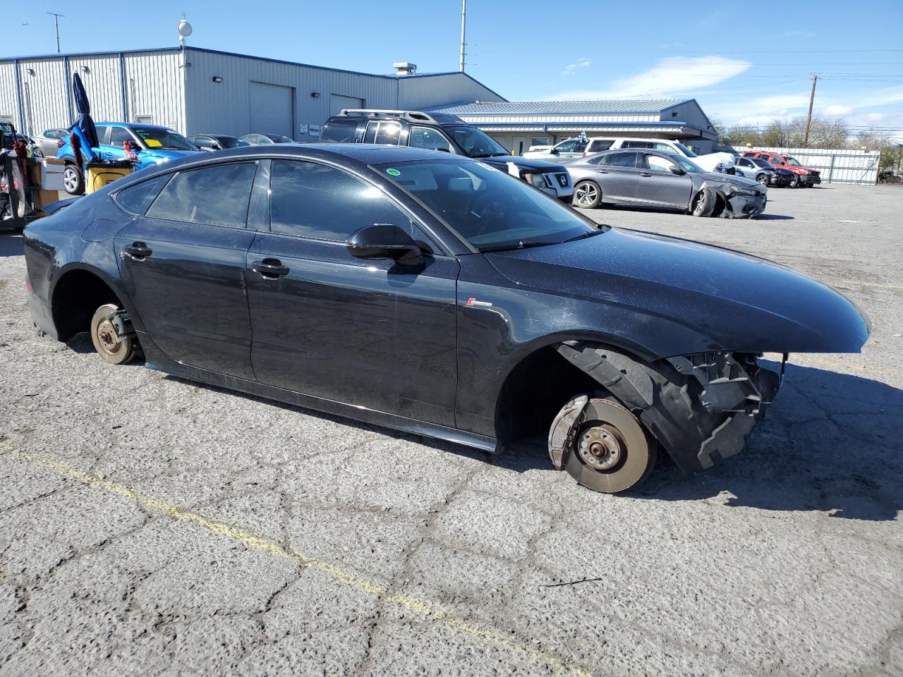 2014 Audi A7 VIN WAU2GAFC1EN153053 Copart auction photo, stripped damage thumbnail 4