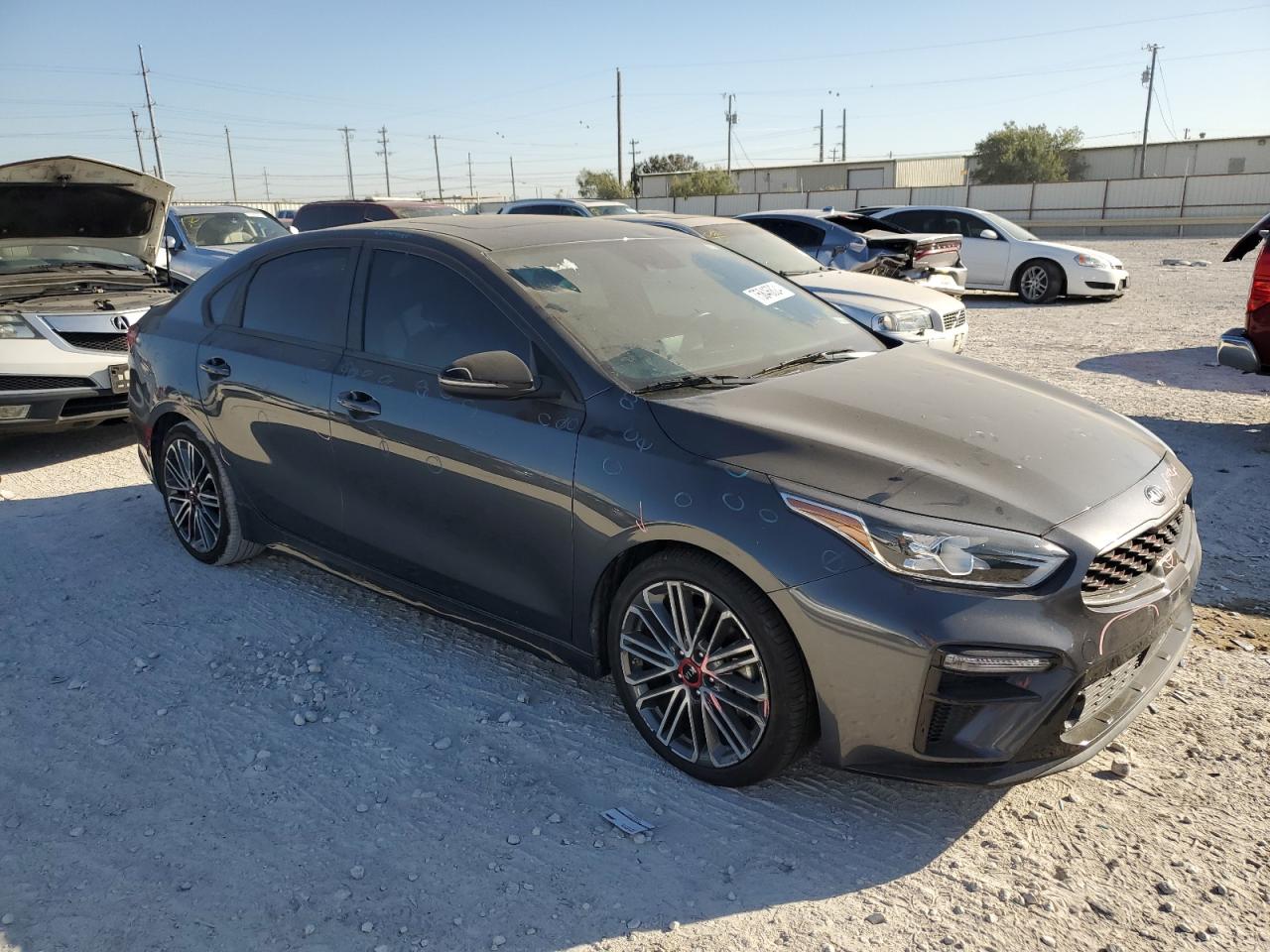 2021 KIA Forte VIN 3KPF44AC2ME398534 Copart auction photo, hail / side damage thumbnail 4