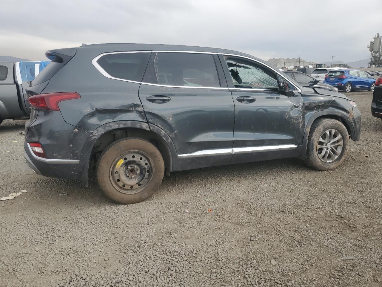 2019 Hyundai Santa Fe VIN 5NMS33AD9KH130820 Copart auction photo, all over damage thumbnail 3