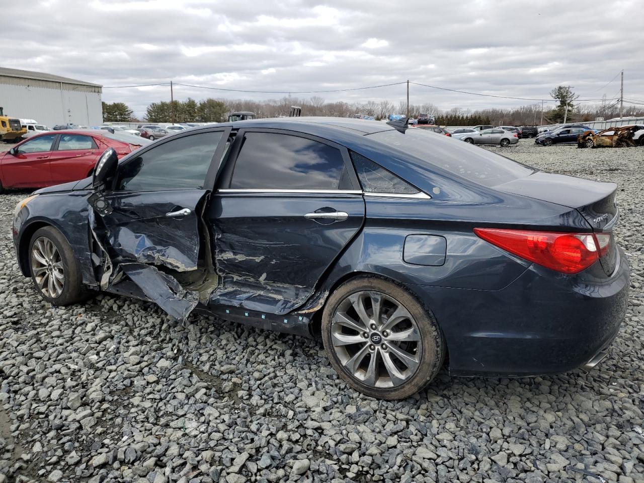2012 Hyundai Sonata VIN 5NPEC4AB0CH348103 Copart auction photo, side / rear end damage thumbnail 2