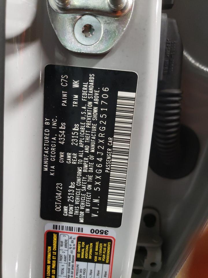 2024 KIA K5 VIN 5XXG64J2XRG251706 Copart auction photo, rear end damage thumbnail 13