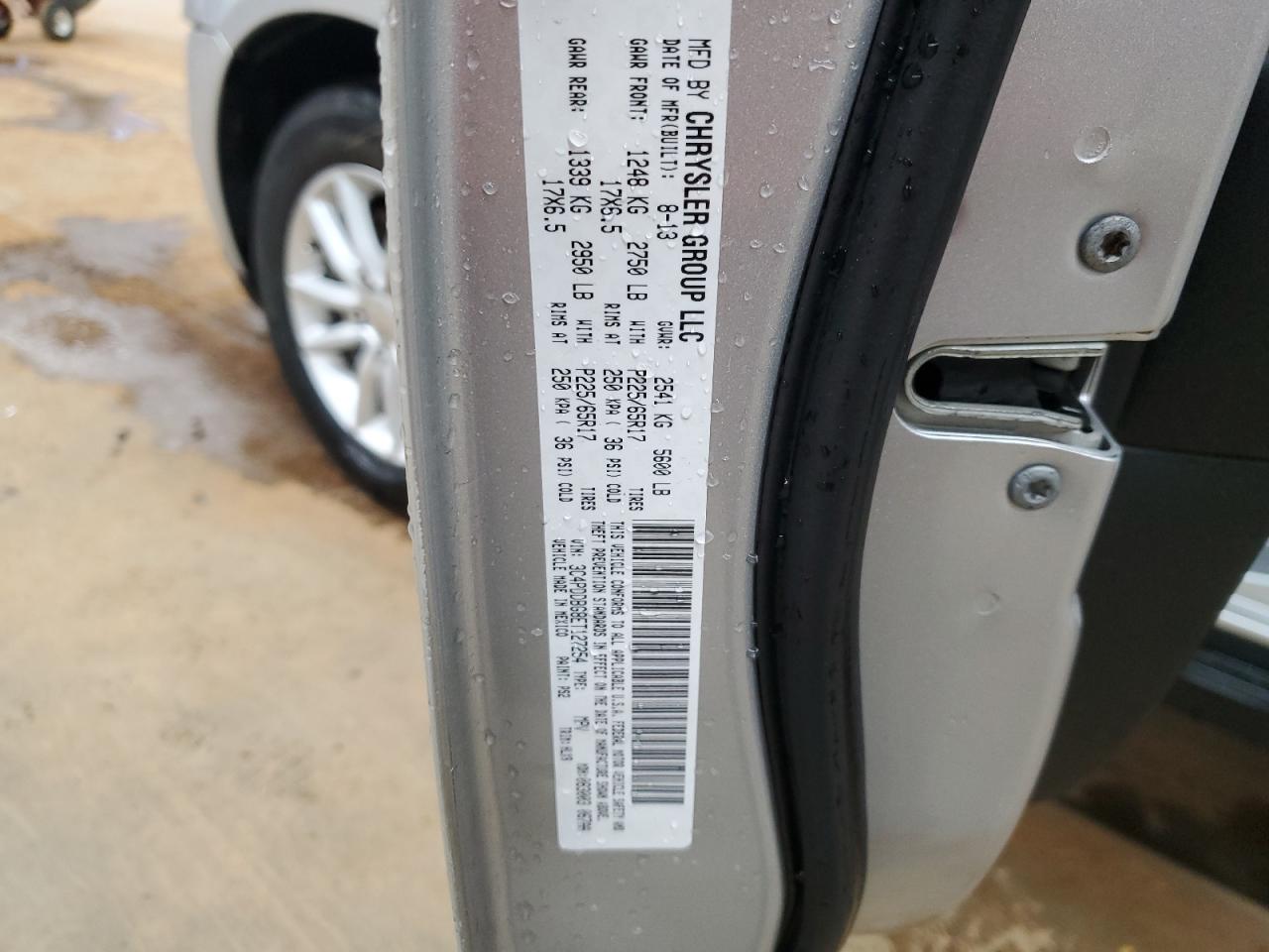 2014 Dodge Journey VIN 3C4PDDBG8ET127254 Copart auction photo, front end damage thumbnail 13