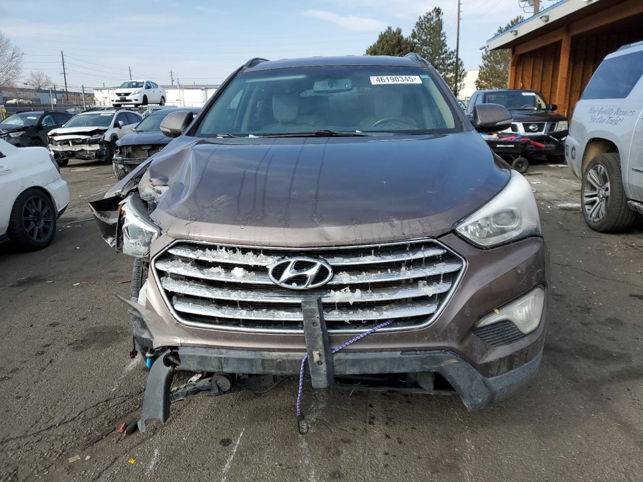 2014 Hyundai Santa Fe VIN KM8SNDHF2EU051358 Copart auction photo, front end damage thumbnail 5