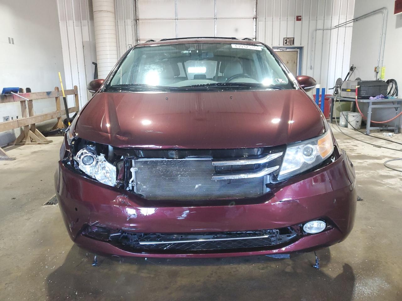 2014 Honda Odyssey VIN 5FNRL5H95EB080869 Copart auction photo, front end / side damage thumbnail 5