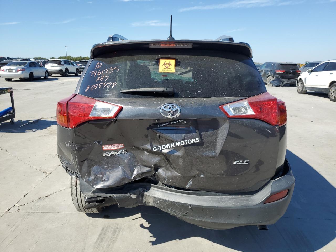 2015 Toyota RAV 4 VIN JTMWFREV7FJ035428 Copart auction photo, rollover / all over damage thumbnail 6