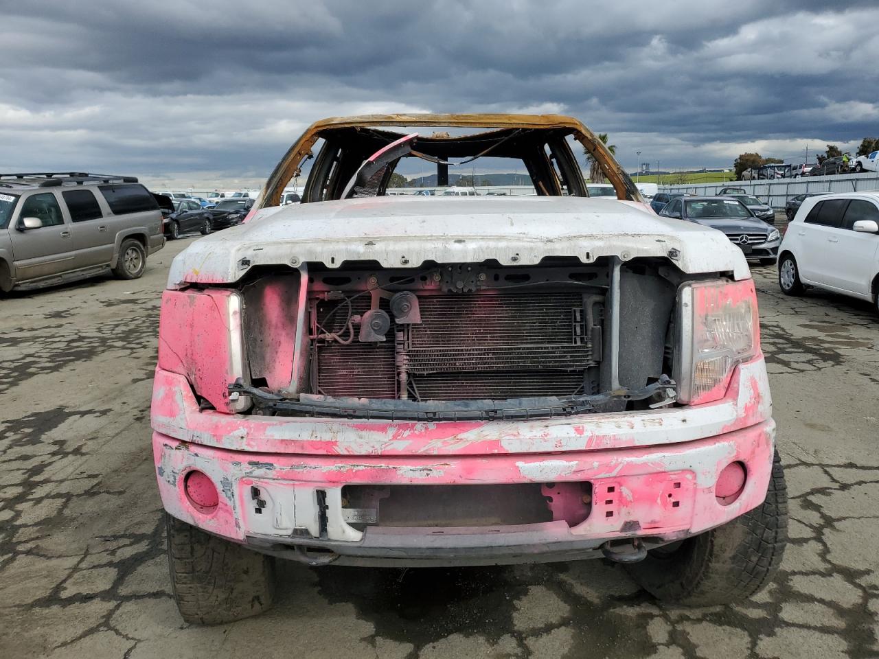 2009 Ford F-150 VIN 1FTPW14V89KB89314 Copart auction photo, burn damage thumbnail 5