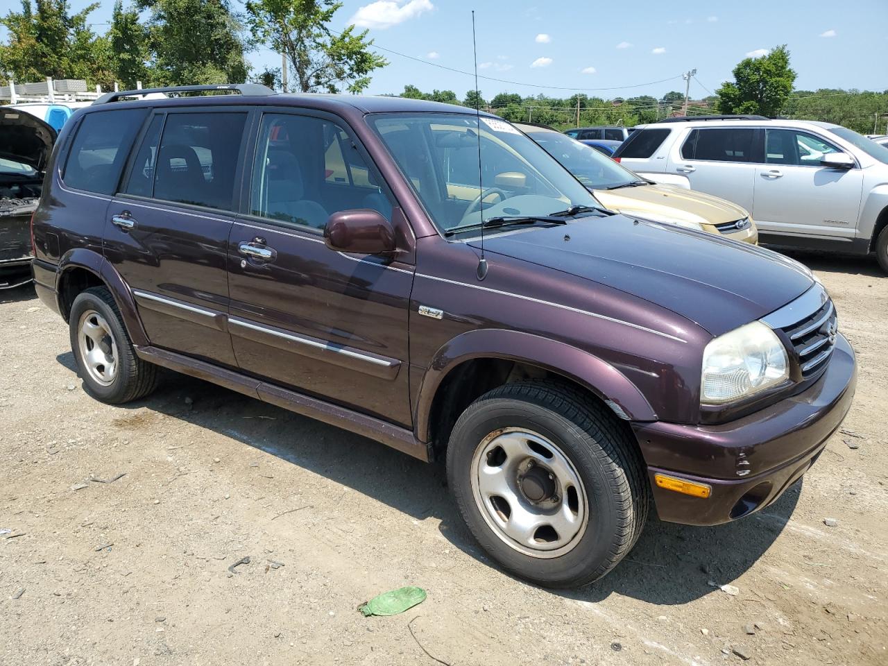 2002 Suzuki XL7 VIN JS3TX92V724102818 Copart auction photo, front end / side damage thumbnail 4