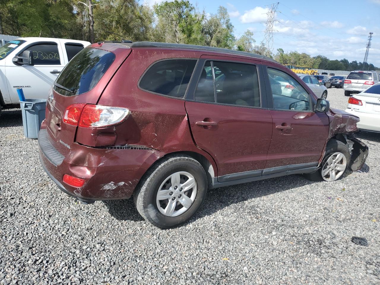 2009 Hyundai Santa Fe VIN 5NMSG13DX9H285473 Copart auction photo, front end / rear end damage thumbnail 3
