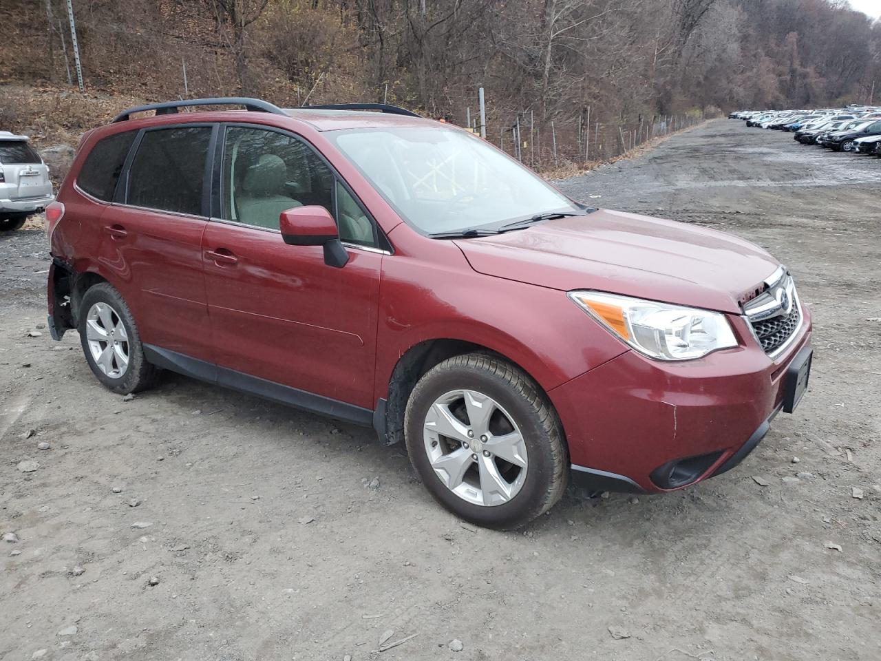 2015 Subaru Forester VIN JF2SJAHC7FH836040 Copart auction photo, all over / side damage thumbnail 4