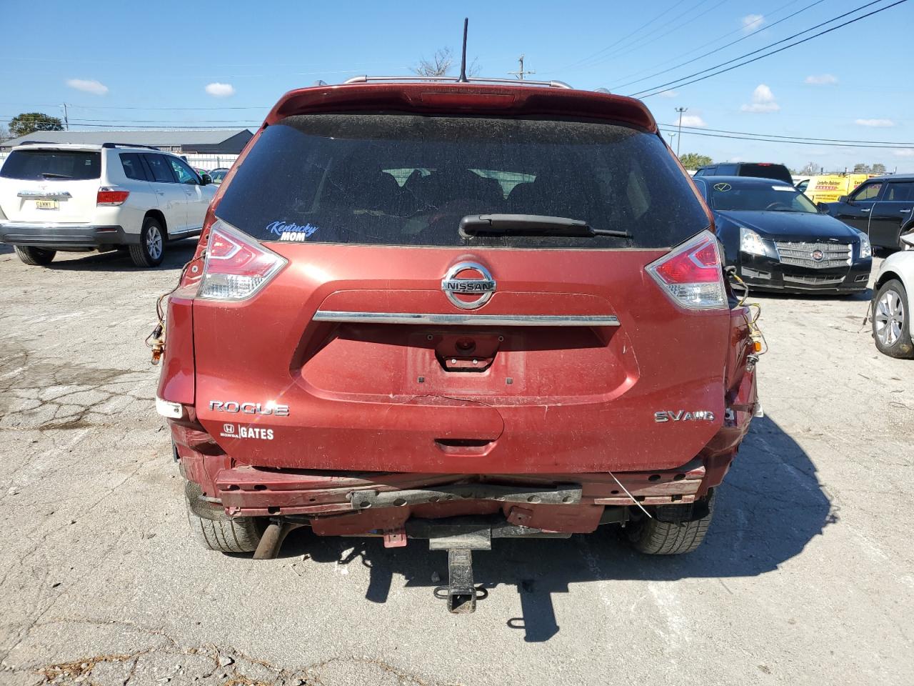 2016 Nissan Rogue VIN KNMAT2MV3GP732184 Copart auction photo, rear end / frame damage damage thumbnail 6