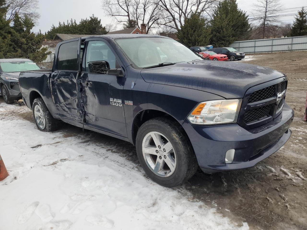 2013 RAM 1500 VIN 1C6RR7KT0DS647089 Copart auction photo, side / rear end damage thumbnail 4