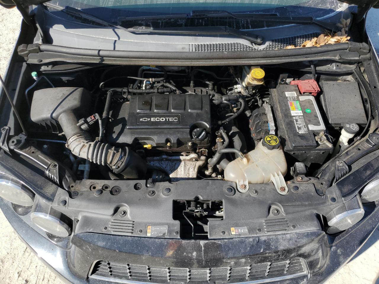 2014 Chevrolet Sonic VIN 1G1JC6SB3E4195761 Copart auction photo, side / front end damage thumbnail 12