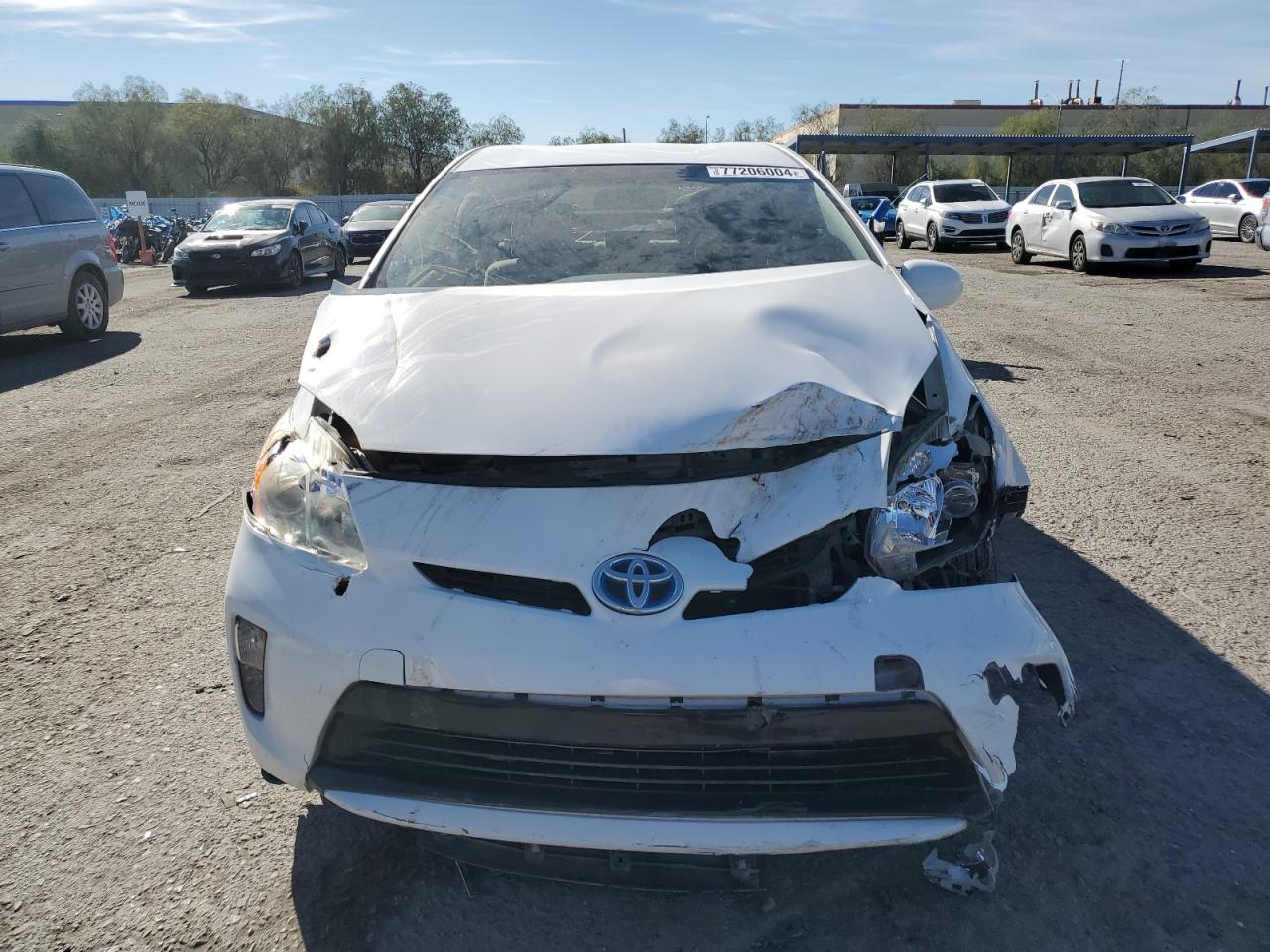 2014 Toyota Prius VIN JTDKN3DU7E1774675 Copart auction photo, front end / side damage thumbnail 5