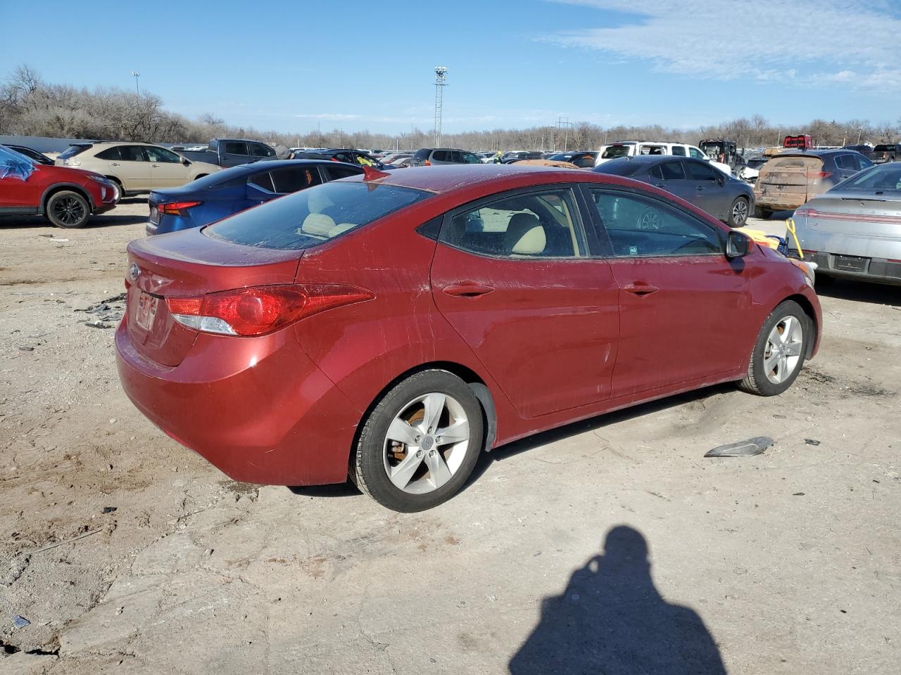 2012 Hyundai Elantra VIN KMHDH4AE3CU251292 Copart auction photo, front end / minor dent/scratches damage thumbnail 3