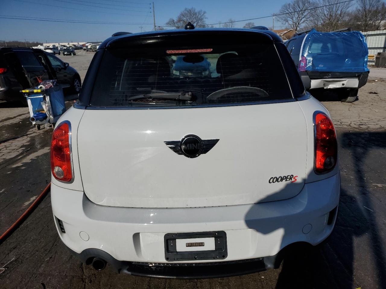 2012 MINI Cooper VIN WMWZC5C57CWL57371 Copart auction photo, front end / side damage thumbnail 6