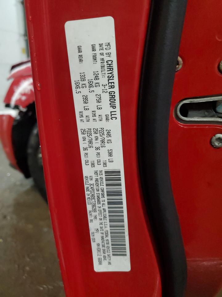 2012 Dodge Journey VIN 3C4PDCAB9CT296289 Copart auction photo, front end / minor dent/scratches damage thumbnail 15