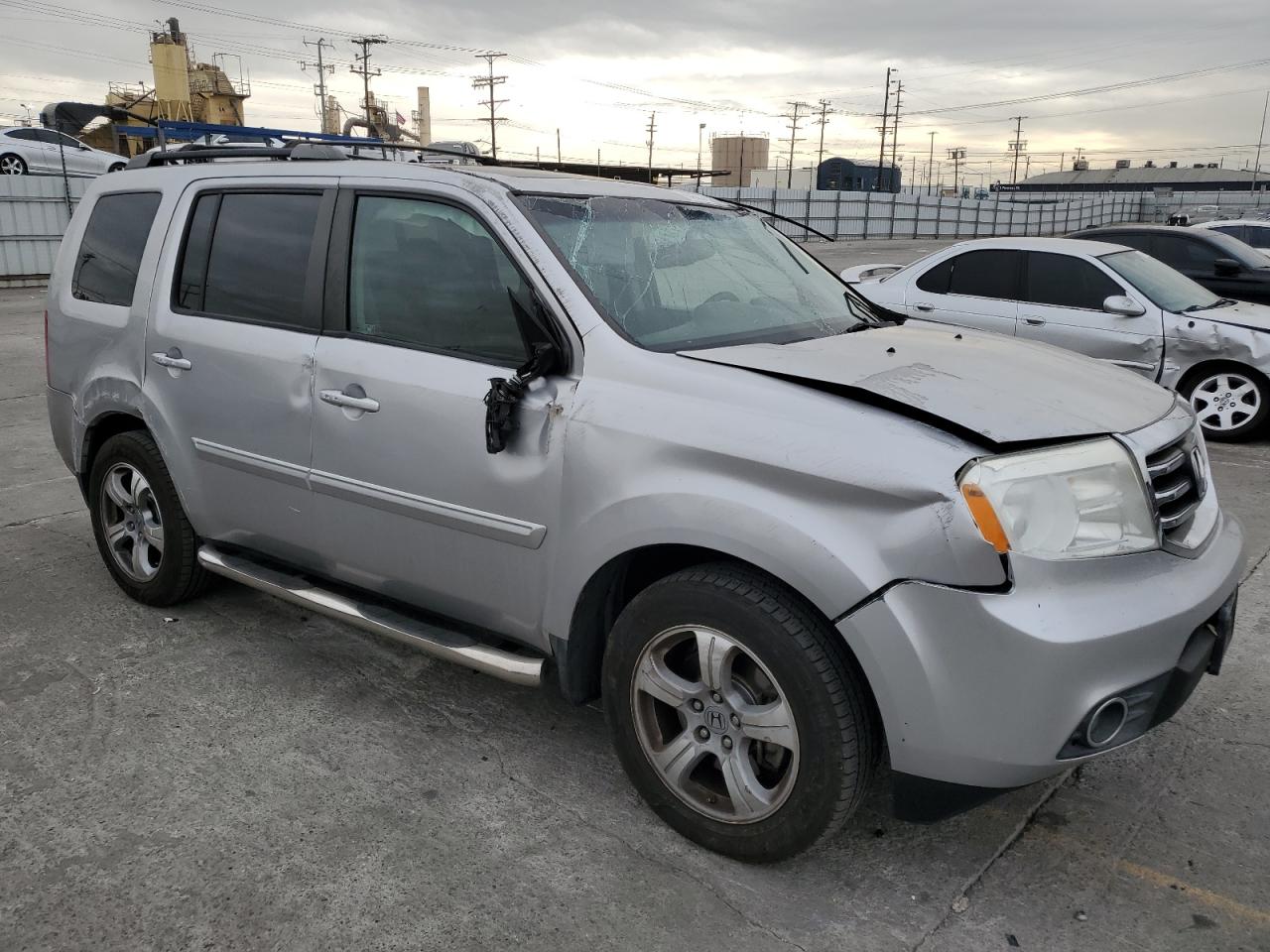 2012 Honda Pilot VIN 5FNYF3H55CB017675 Copart auction photo, all over damage thumbnail 4