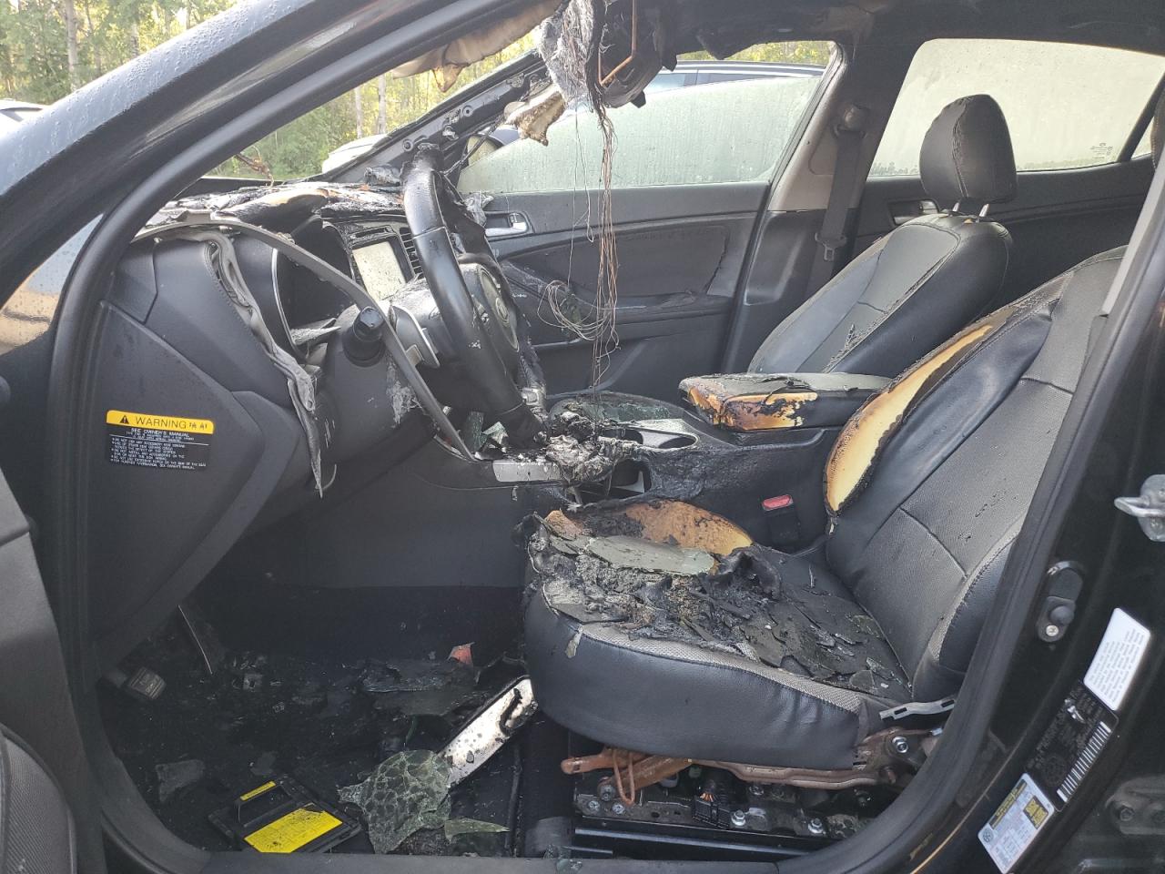 2014 KIA Optima VIN KNAGR4A61E5458961 Copart auction photo, burn - engine / burn damage thumbnail 7